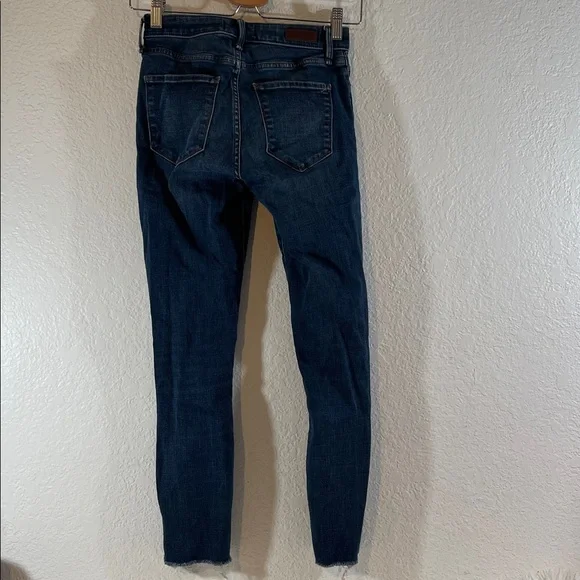 ABERCROMBIE & FITCH Mid Rise Super Skinny Ankle Denim Jeans Raw Hem Size 0 - Picture 4 of 8